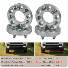 4X 20mm Spurverbreiterung 5x114,3 M12x1,5 73,1 NLB Für Toyota Honda Mazda