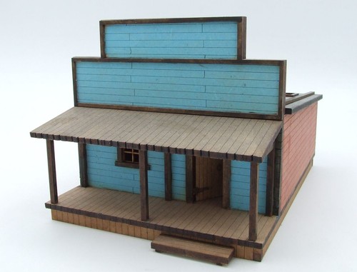 Westernhaus mit flachdach aus - mit,