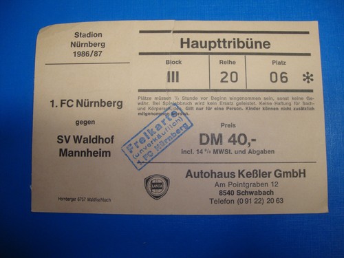 Ticket fc nürnberg - 1.,
