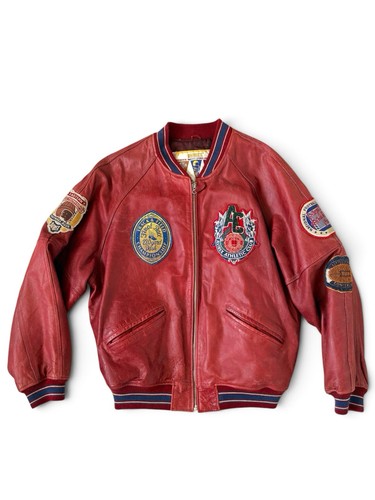 Avirex leder bomberjacke rot - avirex, l
