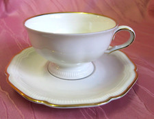 Hutschenreuther Weimar Weiß Goldrand Kaffeegedeck Teegedeck 2tlg Tasse UT 37594