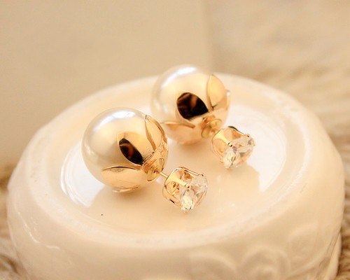 Ohrstecker goldfarben rund