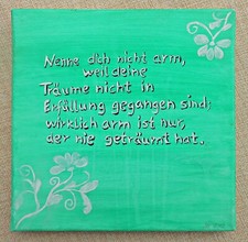 Bild "Träume", 20 x 20 cm, Wandbild Wanddeko, Acryl auf Leinwand, kaum gebraucht