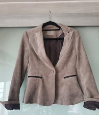 Damen Blazer Orsay S Braun Business Wildleder Jacke Knöpfe