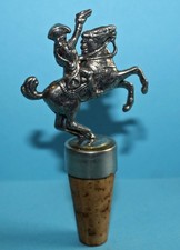 Alter Metall Zierkorken Reiter