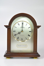 JUNGHANS TEMPUS FUGIT Tischuhr 1980 Stiluhr Kaminuhr Holz 365/4004 NOS; K71 139