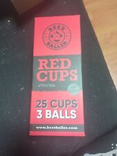 Bierpong Partybecher Rote Wiederverwendbare Trinkbecher Beer Pong Red cups 25 St