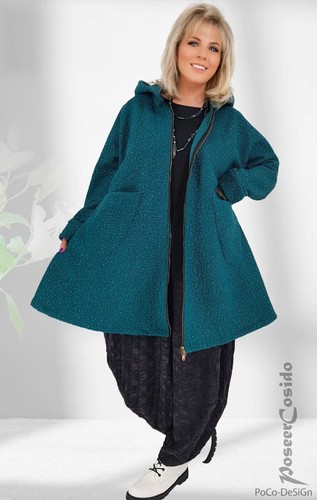 Lagenlook boucle jacke mantel - boucle,