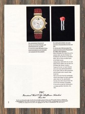 IWC Da Vinci - Reklame Werbeanzeige Original-Werbung 1986 (2)