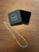 Kette SNÖ OF SWEDEN, Sterling Silber, mattierte silber Farbe, elegant, Neu