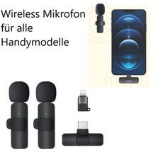 Bluetooth Wireless Mikrofon Lavalier Mini Ansteckmikrofon Handy-Live-Stream