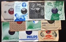 Konvolut aus 10 alten Schellackplatten 