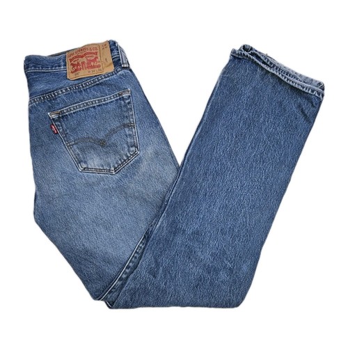 Levi 501 blue denim jeans - blue,
