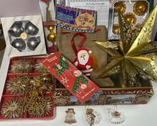 Set Schöner Christbaumschmuck Baumbehang Eis-Lametta Starter Kit Lebkuchen Dose