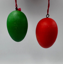 Holz Ostereier vintage hängend 2 Stück zusammen