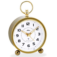 Retro Funkwecker ohne Ticken mit Licht Snooze Crescendo Gold - ATLANTA 1836/9