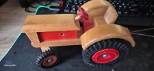 Vintage Holz Spielzeug DDR Holz Traktor Trecker Mit Anhänger
