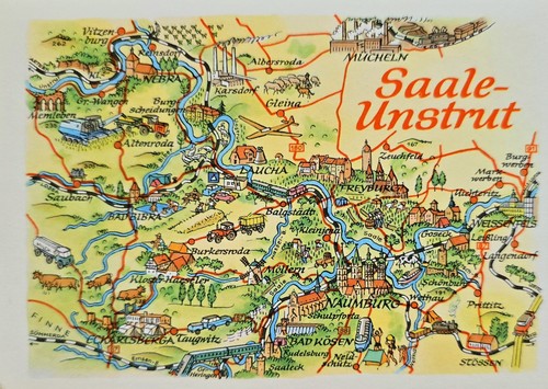 Saale unstrut wanderkarte - saale,