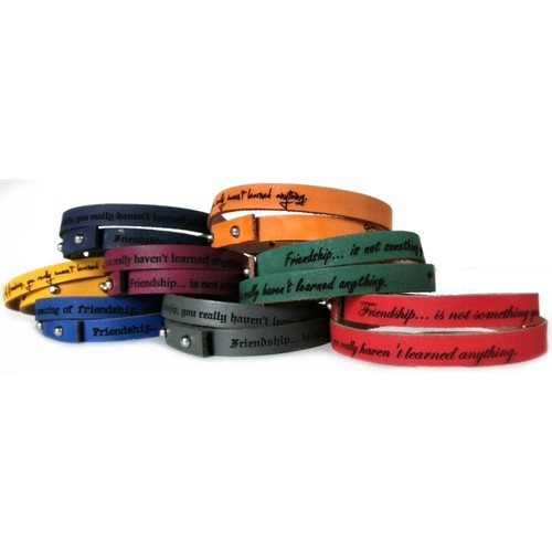 Lederarmband mit gravur bunt - mit,
