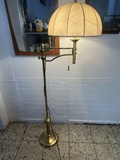 Lampe Leuchte Messing  Gebogene Stehlampe  Shabby Verstellbar Drehbar Designer