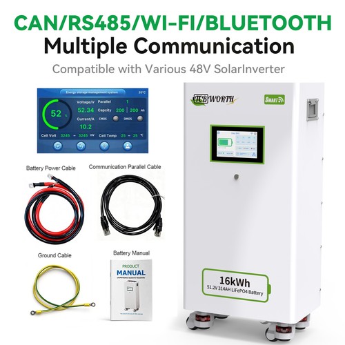 48v 314ah 07kwh - 48v, 16.07kwh