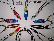 10er Großhandel Mix Surfer Halskette Surfboard /n142mix