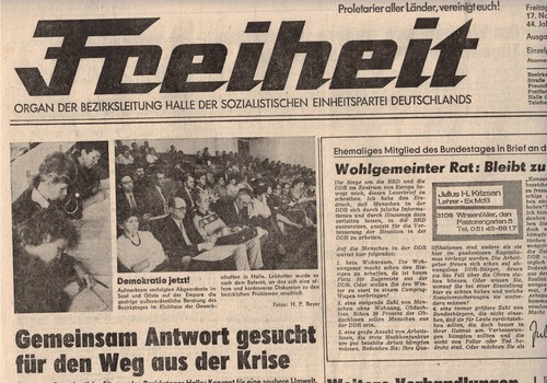 Ddr zeitung freiheit halle - zeitung,
