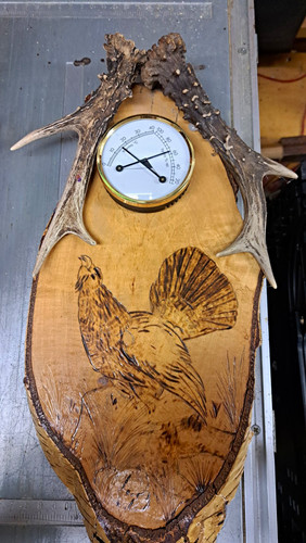 Wandbarometer holzbrett mit - holzbrett,