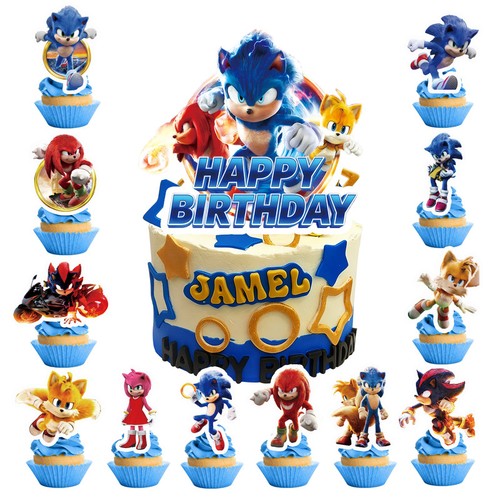 Sonic tortenfiguren set - sonic,