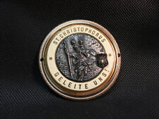 alte Auto-Plakette * ST.CHRISTOPHORUS GELEITE UNS! * PETZL WIEN teilemailliert