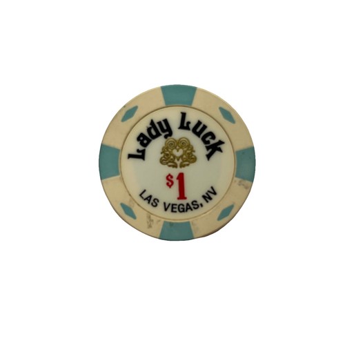 Lady luck poker chip - $1,