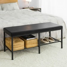 B-waren Schuhbank mit Polsterung aus Kunstleder Sitzbank FSR93-SCH-bwaren-A