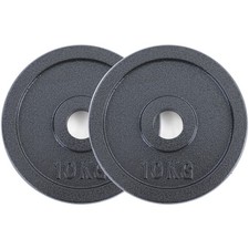 20 kg Olympia 50mm Hantelscheiben Set  2x 10kg Gusseisen in Schwarz