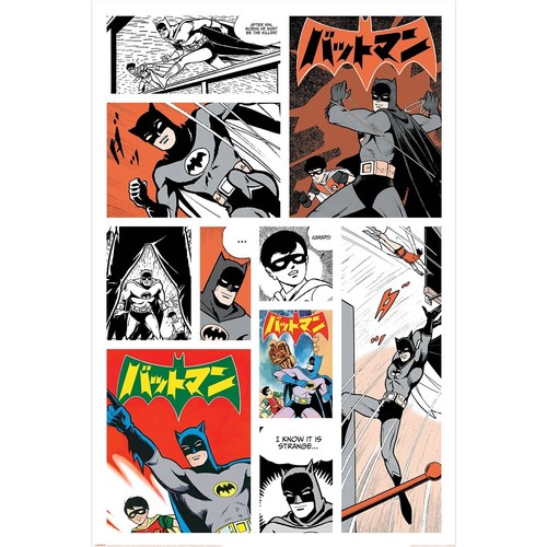 Poster batman bat manga - batman, grid
