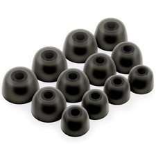 12 x Silikon Ohrhörer Gummi Tipps Für Jabra Elite 3, 5, 7, 65t, 75t in Schwarz