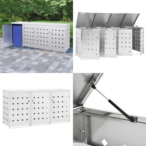 Edelstahl mülltonnenbox - edelstahl,