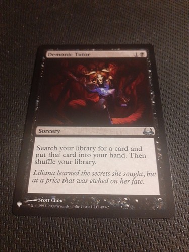 Mtg demonic tutor duel - -,