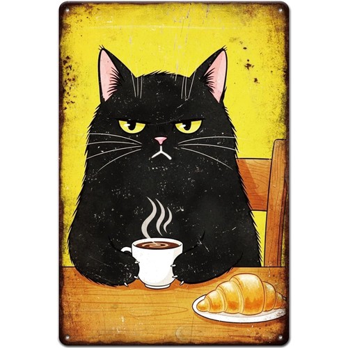 Katzen blechschild retro - katzen,