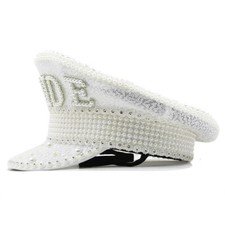 Damen Braut Pailletten Hut