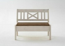 Sitzbank 105cm 2farbig weiß