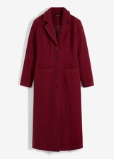 Neu Langer Mantel Wolloptik