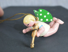 FLIEGENDER MUSIZIERENDE ENGEL AUS DEM ERZGEBIRGE - 6 CM