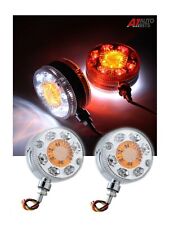 Für Scania Volvo 2x Spiegel 24v LED Lolli Rot Weiß Orange Seitenmarkierung Licht