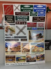 G LGB Maßstab 1:24 Vintage Bahnhof Anzeigen Aushänge Schilder Bahnanlage Diorama