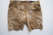 Kurze leichte Lederhose Landhaus C&A Oktoberfest Stickerei schön verspeckt Gr.54