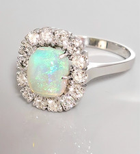 Luxus Opal Brillantring Gold
