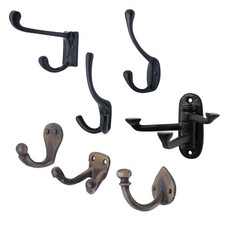 Kleiderablage Wandgarderobe Garderoben Haken Wandhaken Keramik Beige verziert