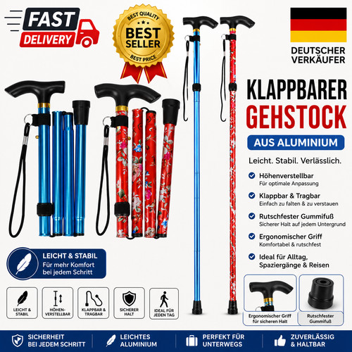 Gehstock damen klappbar - gehstock,