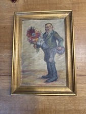 Altes Gemälde Mann mit