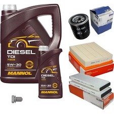 MAHLE Inspektionspaket 6 L MANNOL Diesel TDI 5W-30 für Audi A6 Avant 2.7 T